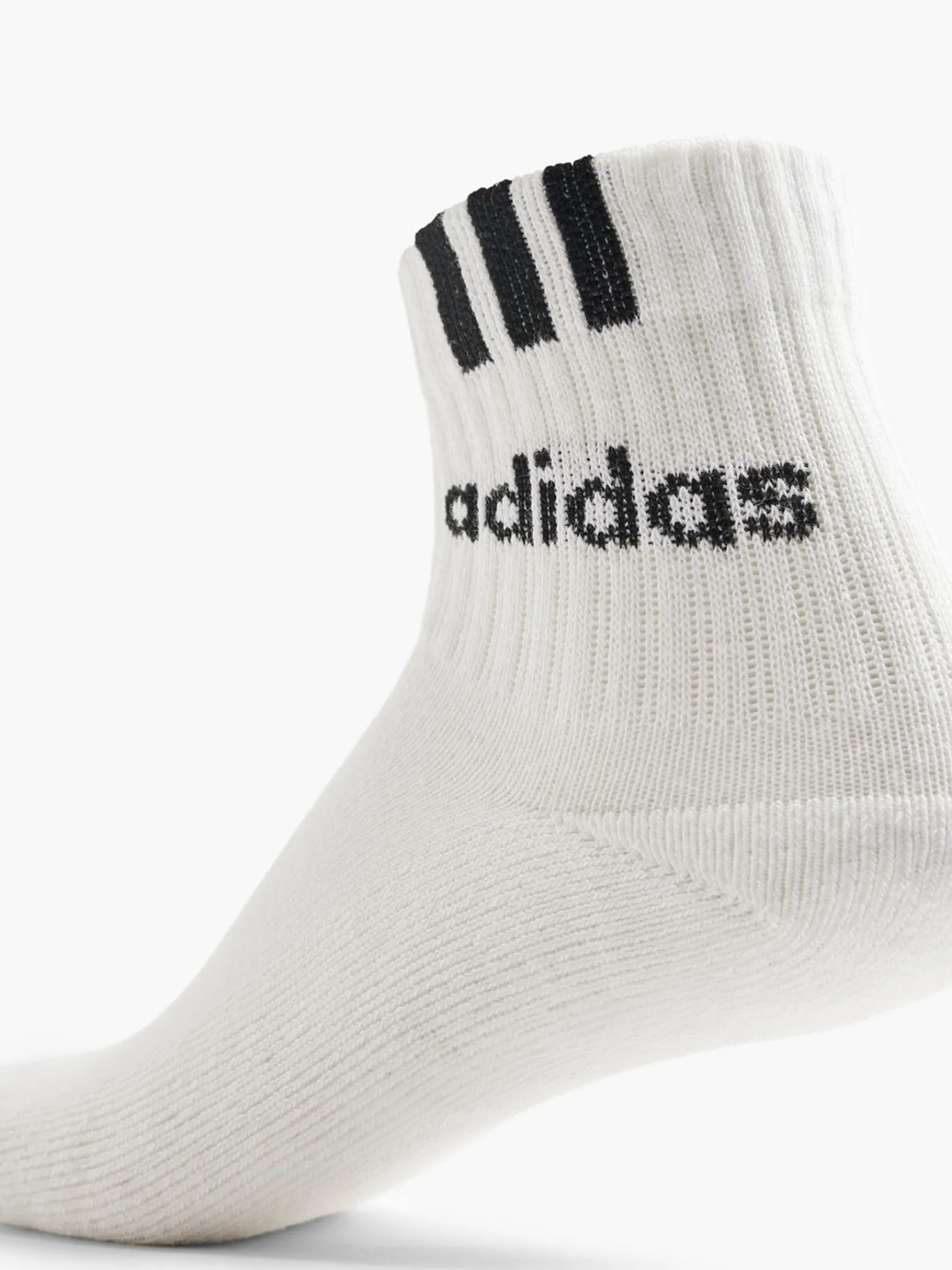 Herren adidas 3 Streifen Linear 3er Pack Crew Socken