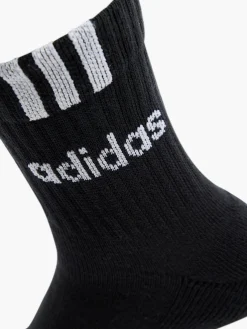 Damen adidas 3 Streifen Linear 3er Pack Crew Socken