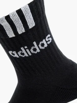 Herren adidas 3 Streifen Linear 3er Pack Crew Socken