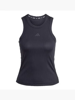 Damen adidas All Gym Seasonal Rib Tight Fit Tonal 3-Streifen Tanktop