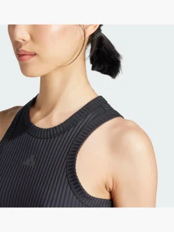 Damen adidas All Gym Seasonal Rib Tight Fit Tonal 3-Streifen Tanktop