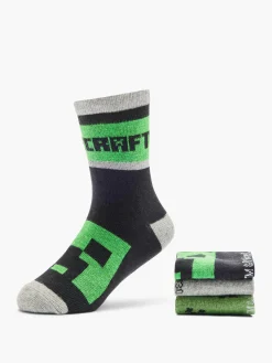 Kinder Minecraft 3er Pack Socken