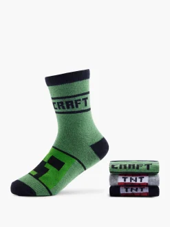 Kinder Minecraft 3er Pack Socken