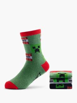 Kinder Minecraft 3er Pack Socken