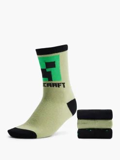 Kinder Minecraft 3er Pack Socken