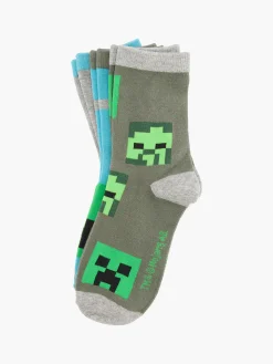 Kinder Minecraft 3er Pack Socken