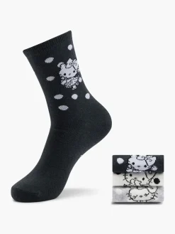 Damen HELLO KITTY 3er Pack Socken