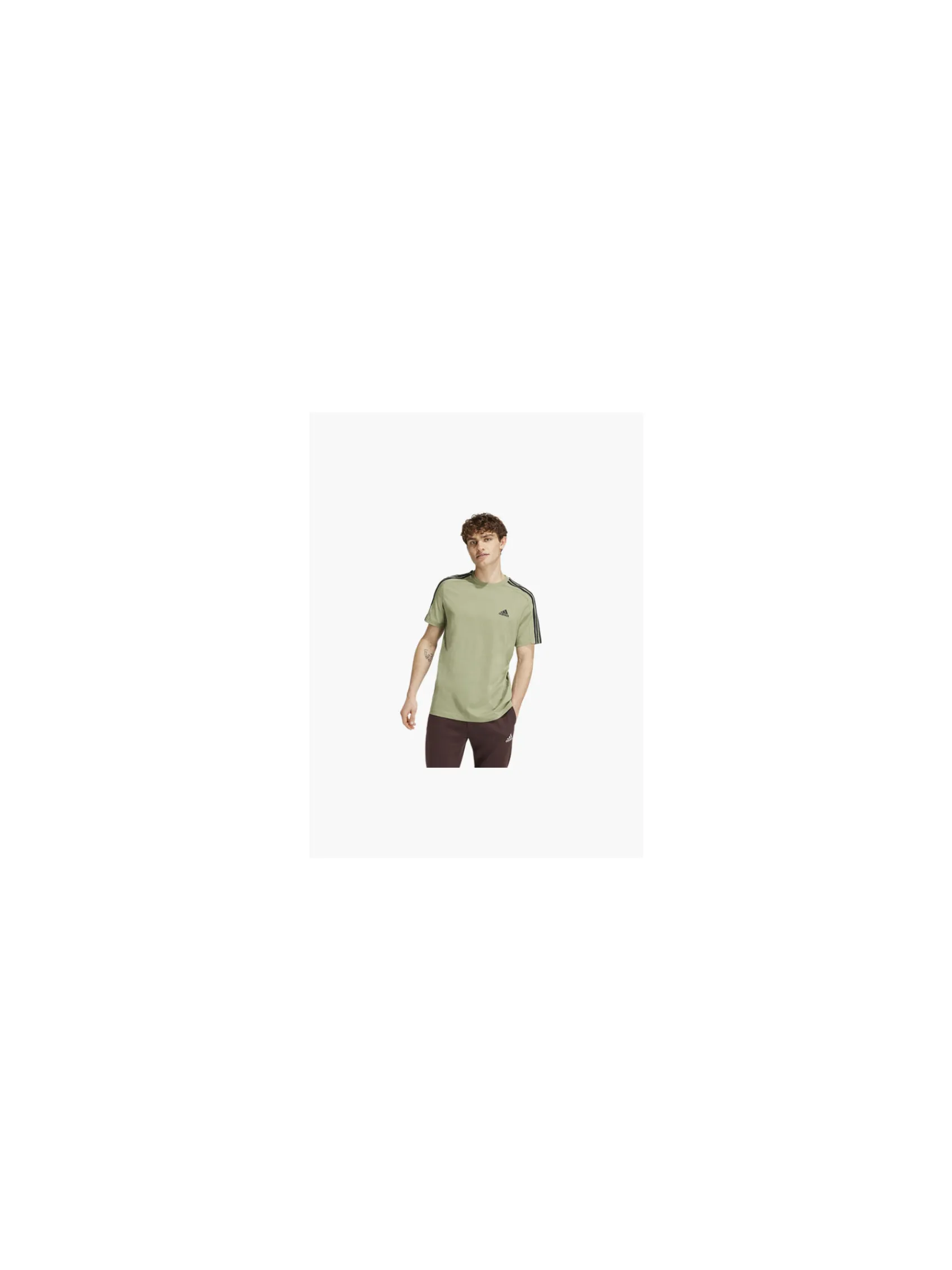 Herren adidas Essentials 3 Streifen Shirt