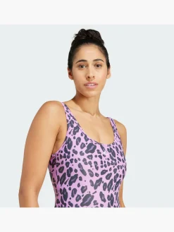 Damen adidas Essentials Animal Print U-Back Badeanzug