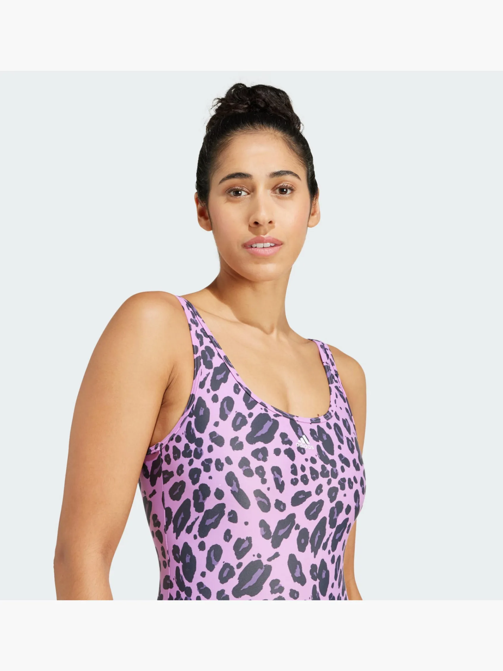 Damen adidas Essentials Animal Print U-Back Badeanzug