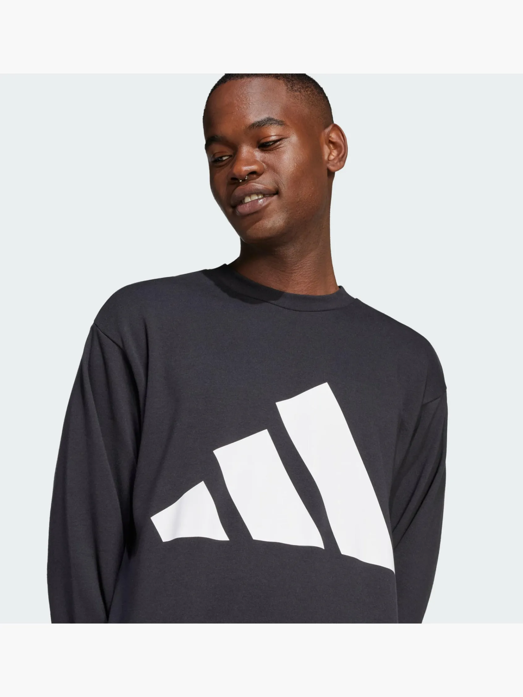 Herren adidas Essentials Big Logo French Terry Sweatshirt