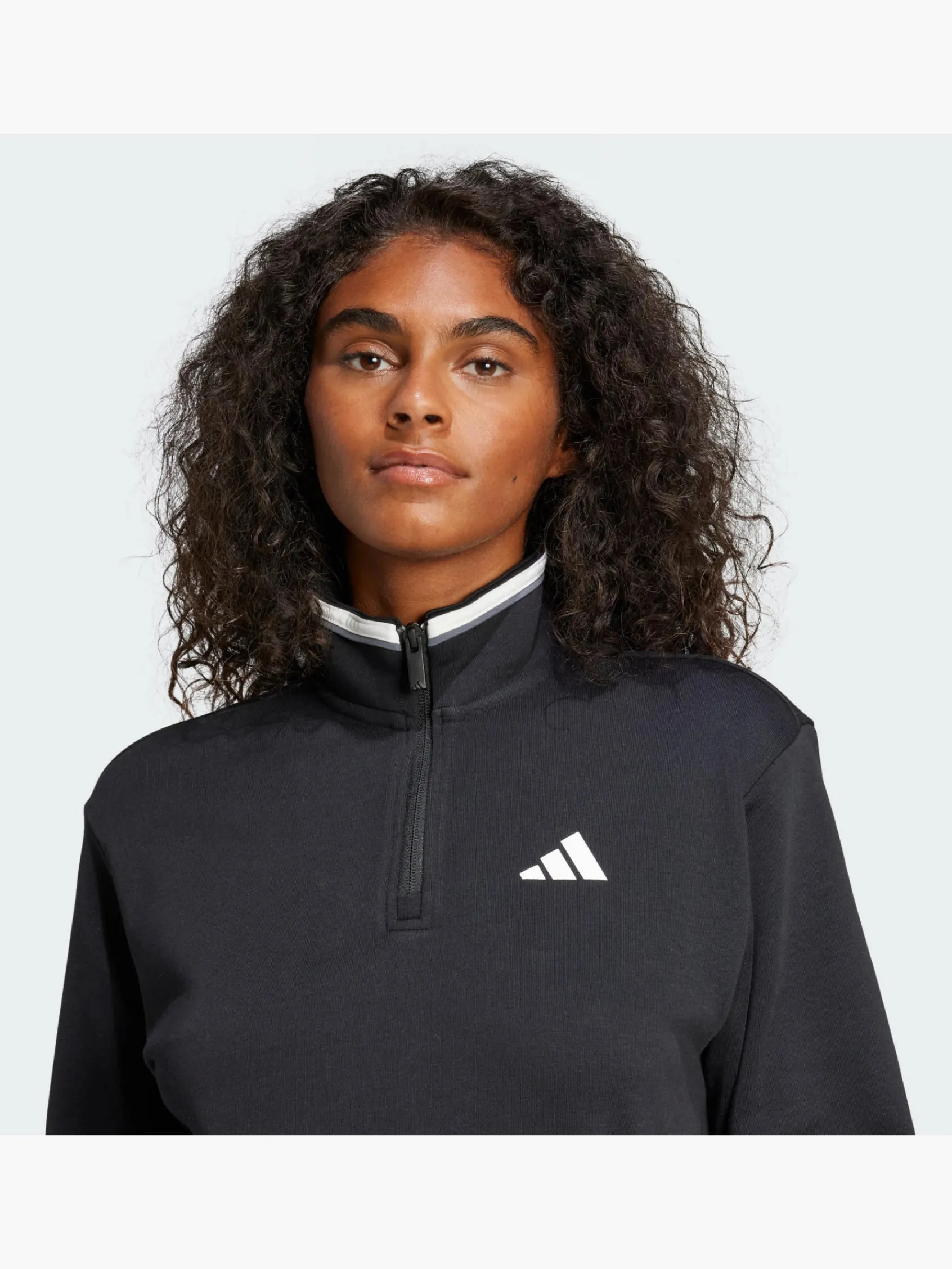 Damen adidas Essentials Color Pop French Terry Crop Quarter-Zip Originals Jacke