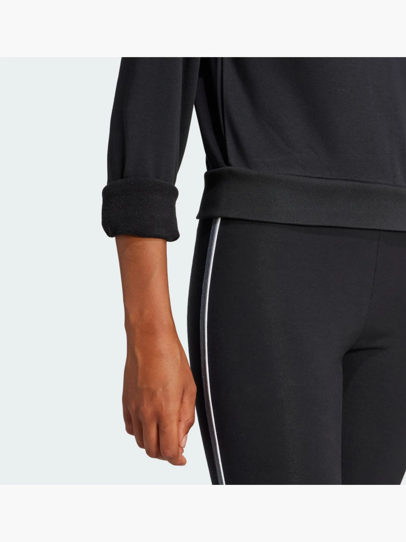 Damen adidas Essentials Color Pop French Terry Crop Quarter-Zip Originals Jacke
