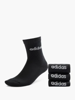 Damen adidas Essentials Linear 3er Pack Crew Socken