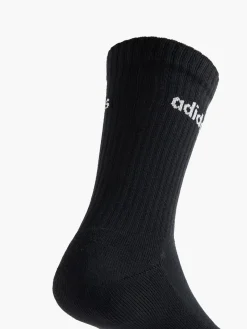 Herren adidas Essentials Linear 3er Pack Crew Socken