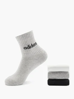 Kinder adidas Essentials Linear 3er Pack Crew Socken