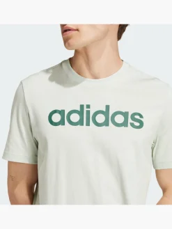 Herren adidas Essentials Single Jersey Linear Embroidered Logo T-Shirt