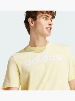 Herren adidas Essentials Single Jersey Linear Embroidered Logo T-Shirt