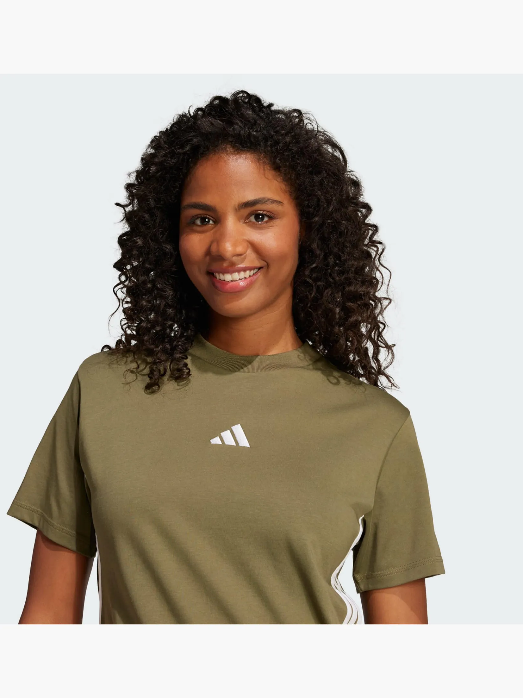 Damen adidas Essentials 3-Streifen Cotton T-Shirt