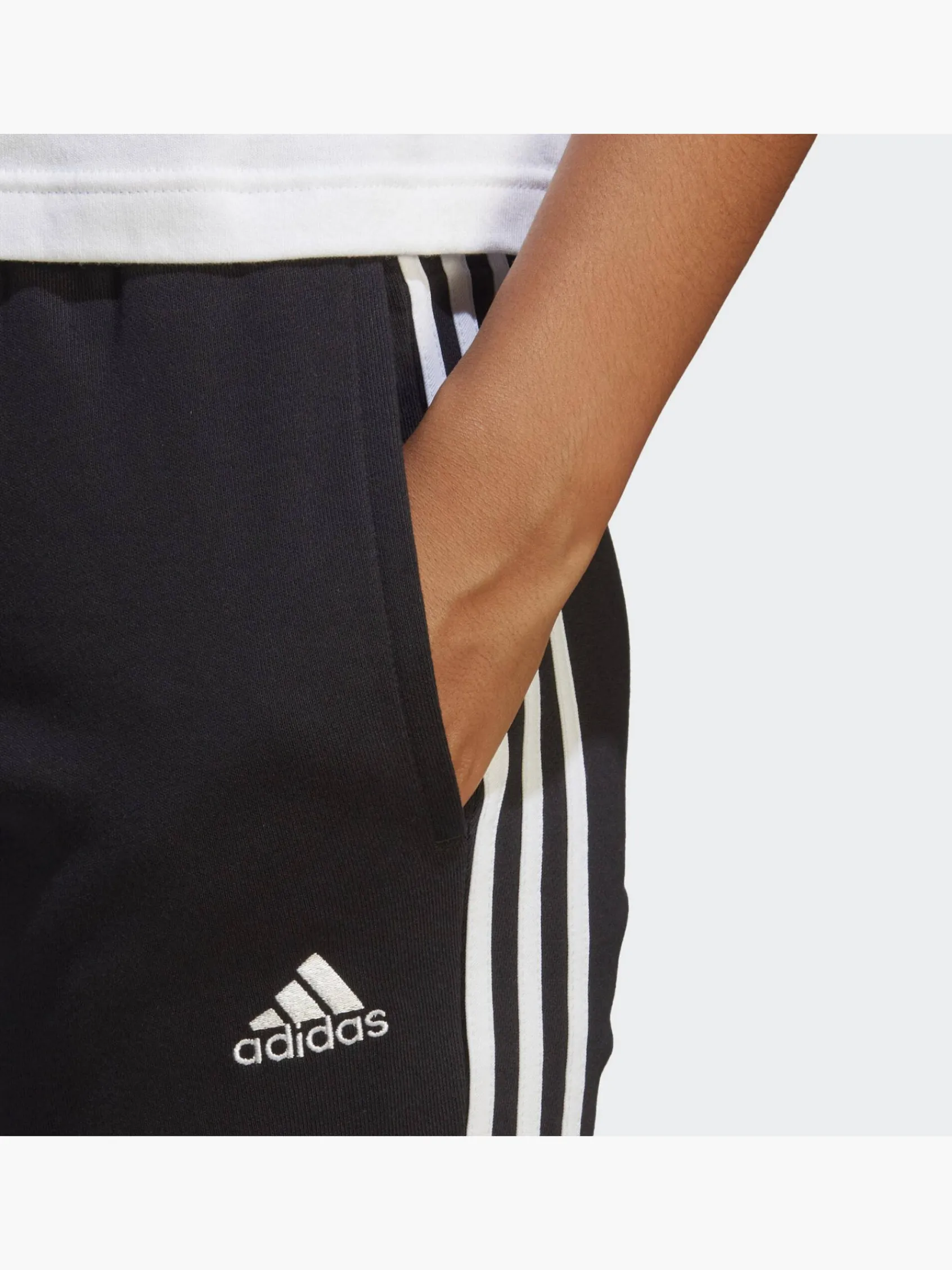 Damen adidas Essentials 3-Streifen French Terry Cuffed Hose