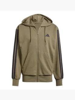 Herren adidas Essentials 3-Streifen French Terry Kapuzenjacke