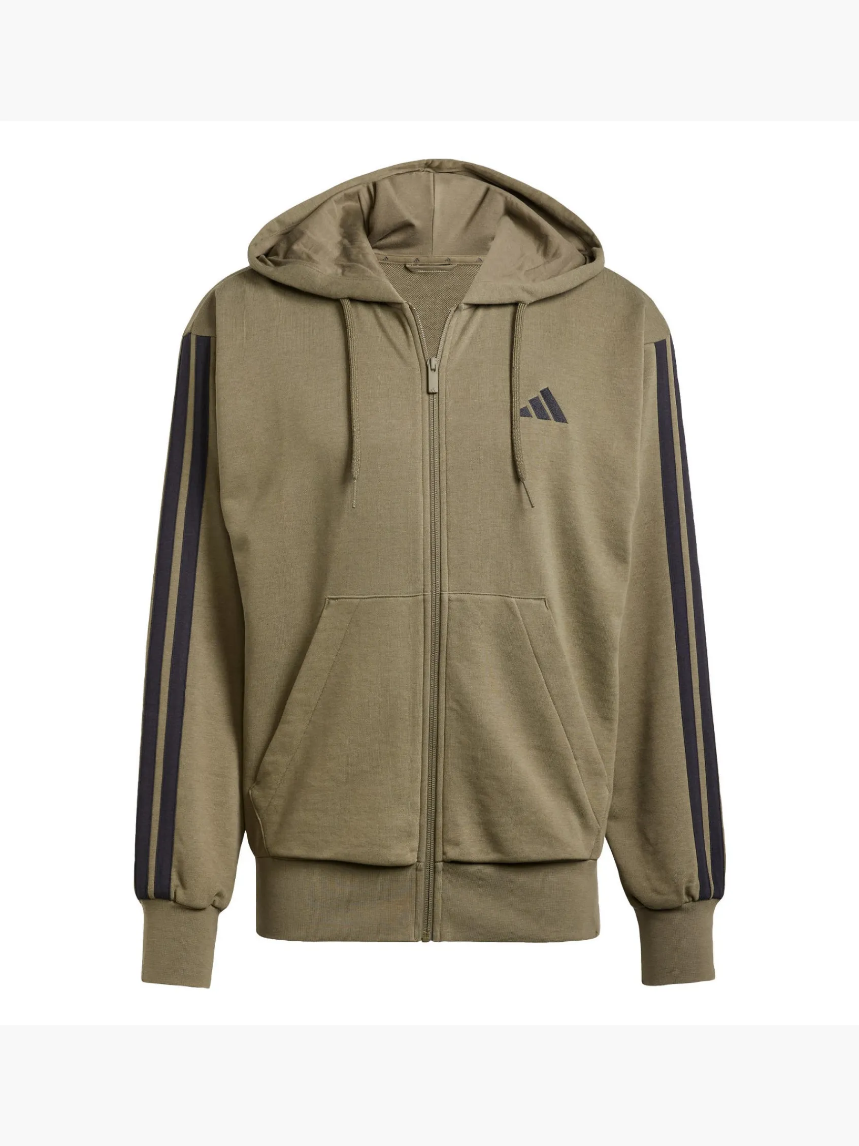 Herren adidas Essentials 3-Streifen French Terry Kapuzenjacke