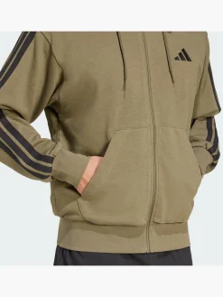 Herren adidas Essentials 3-Streifen French Terry Kapuzenjacke