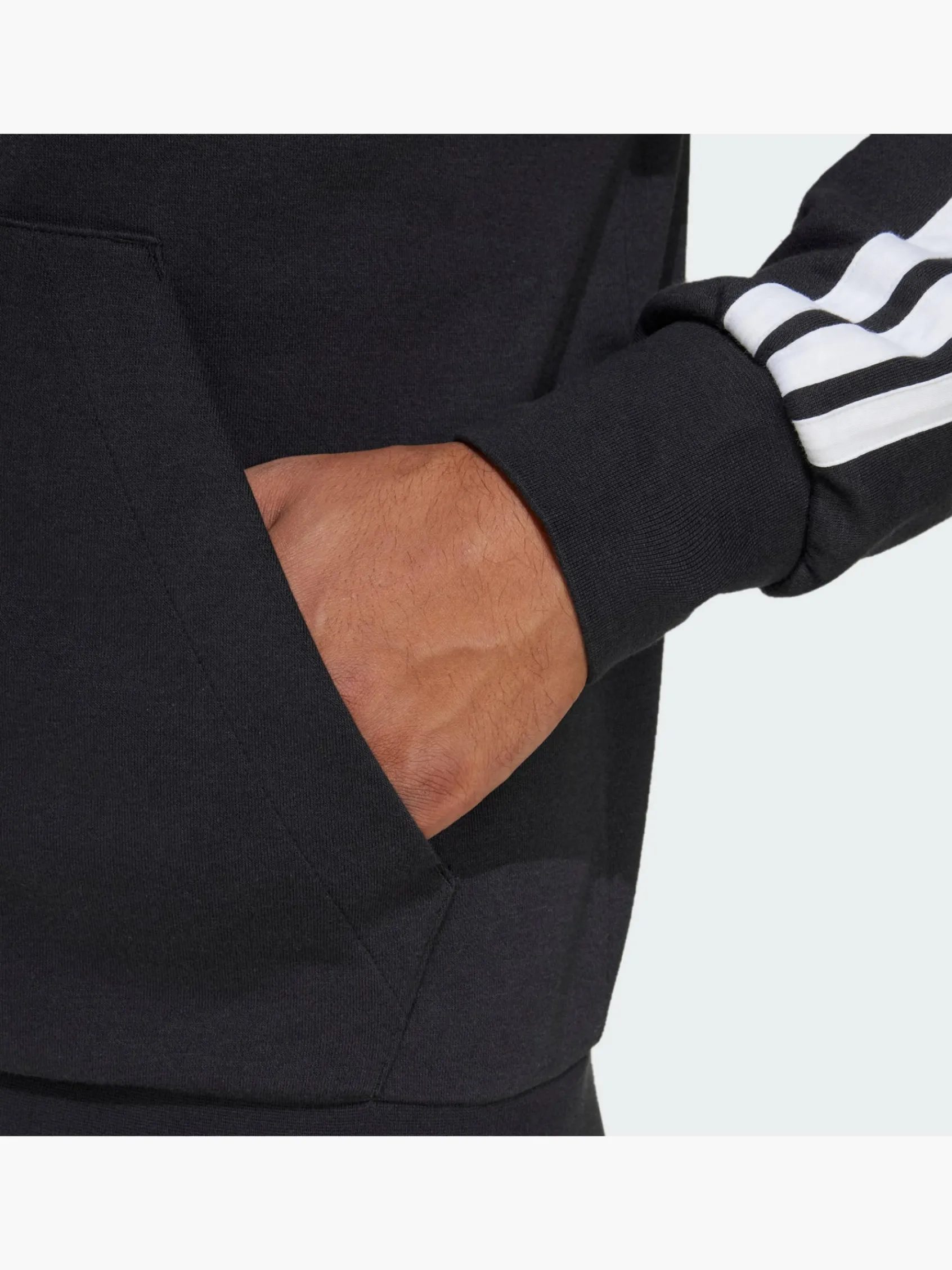 Herren adidas Essentials 3-Streifen French Terry Kapuzenjacke