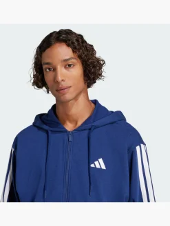 Herren adidas Essentials 3-Streifen French Terry Kapuzenjacke
