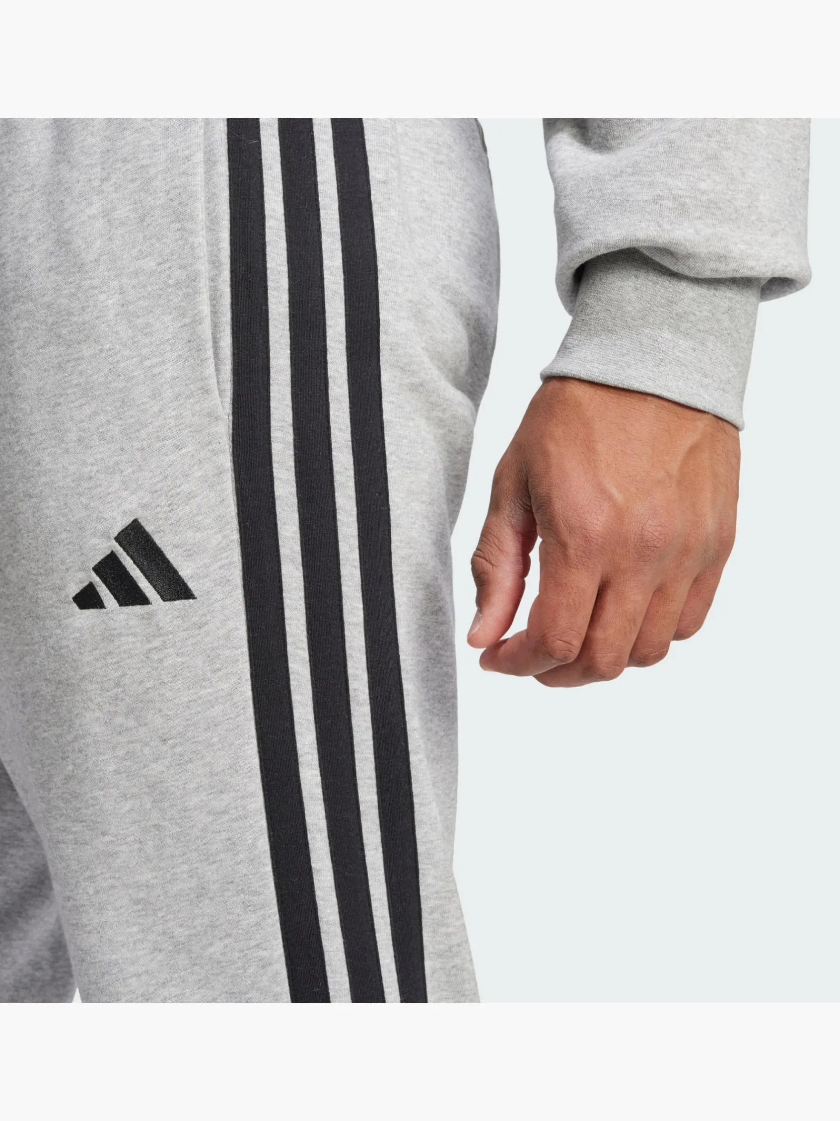 Herren adidas Essentials 3-Streifen French Terry Hose