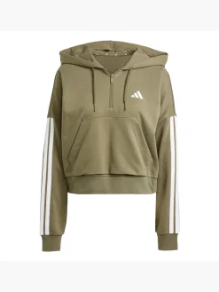 Damen adidas Essentials 3-Streifen French Terry Quarter-Zip Hoodie