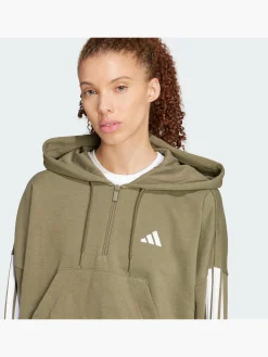 Damen adidas Essentials 3-Streifen French Terry Quarter-Zip Hoodie