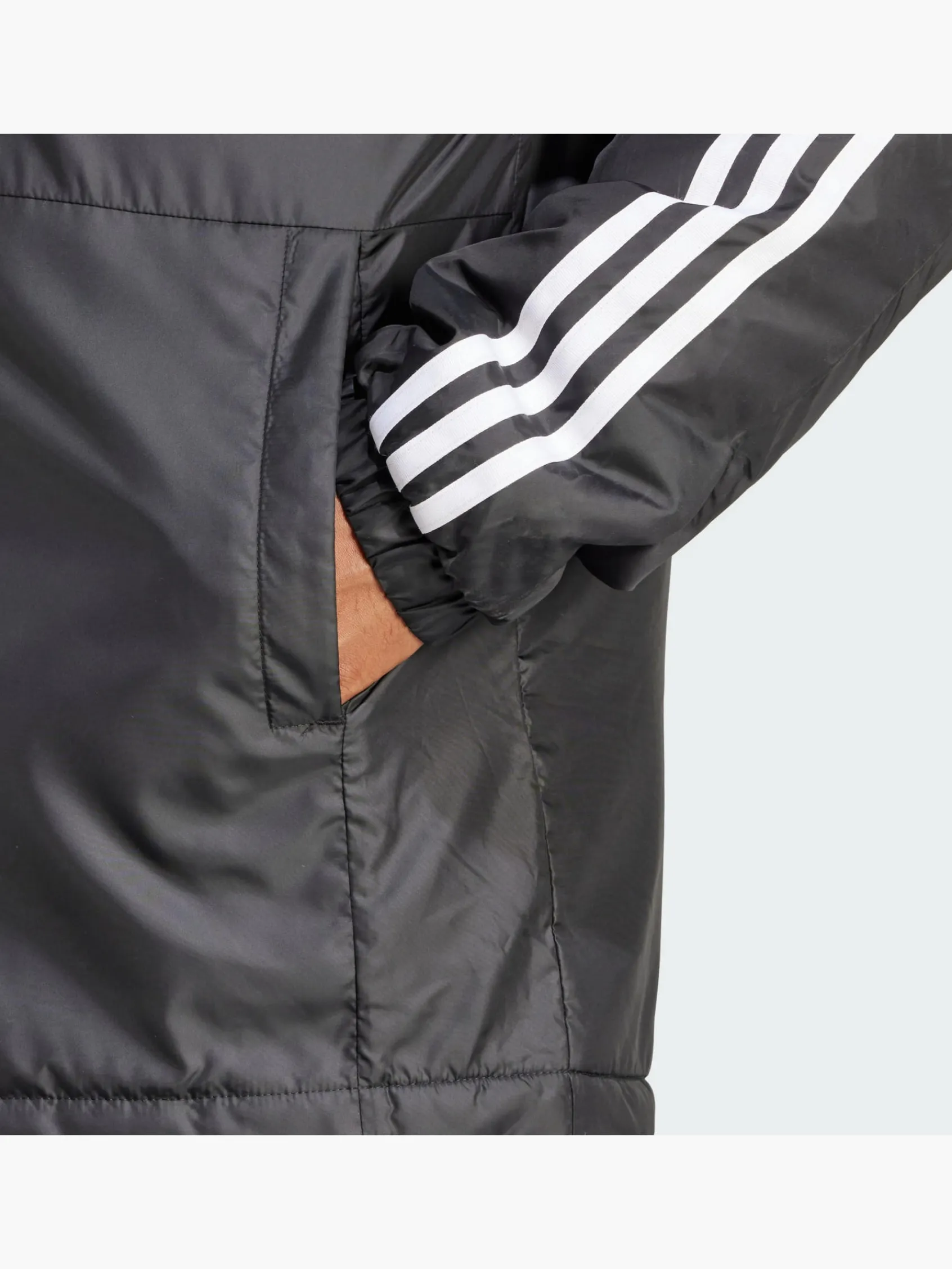 Herren adidas Essentials 3-Streifen Insulated Hooded Jacke