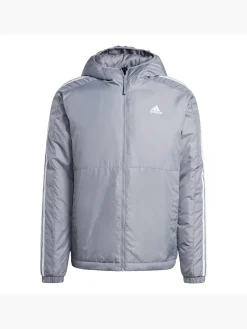 Herren adidas Essentials 3-Streifen Insulated Hooded Jacke
