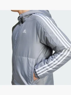 Herren adidas Essentials 3-Streifen Insulated Hooded Jacke