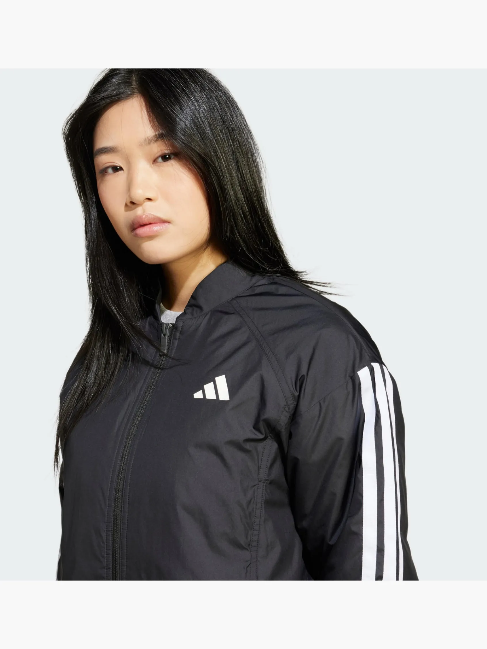 Damen adidas Essentials 3-Streifen Insulated Crop Bomberjacke