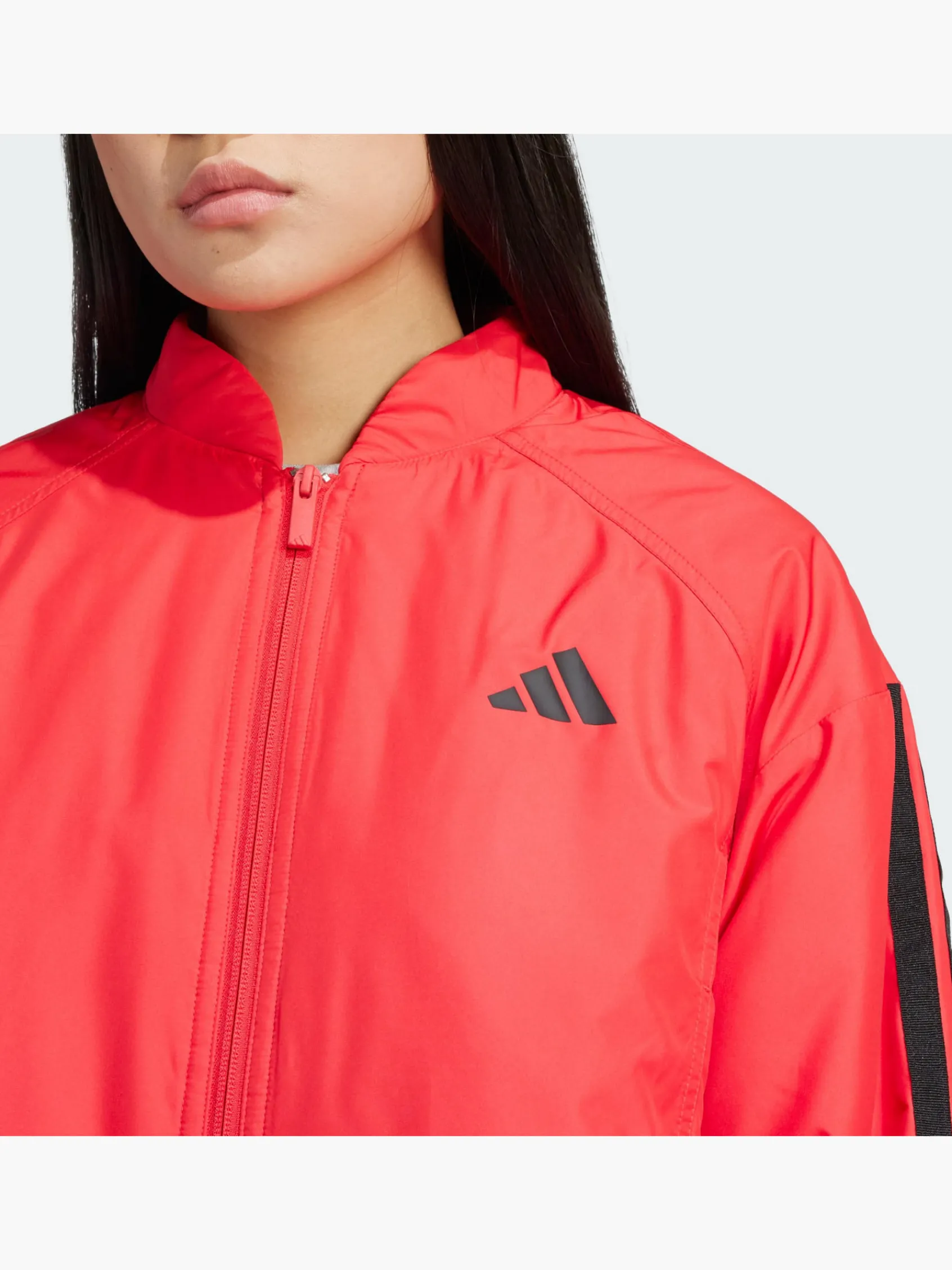 Damen adidas Essentials 3-Streifen Insulated Crop Bomberjacke