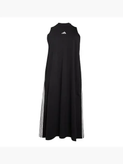 Damen adidas Essentials 3-Streifen Long Racerback Kleid – Große Größen