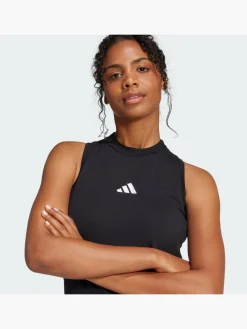 Damen Essentials 3-Streifen Long Racerback Kleid