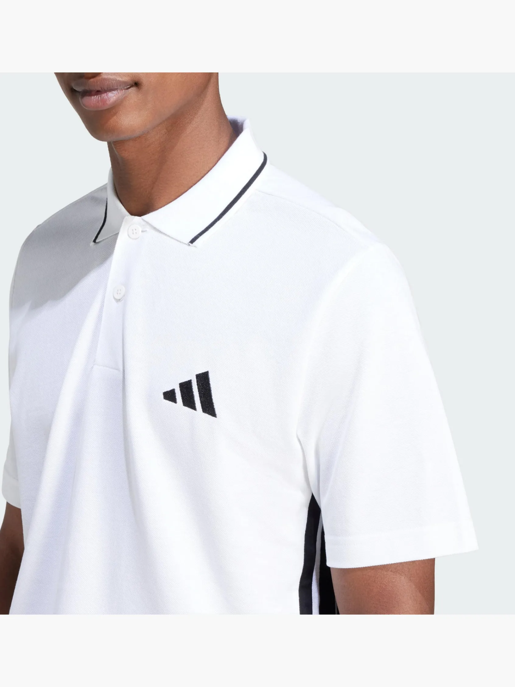 Herren adidas Essentials 3-Streifen Piqué Poloshirt