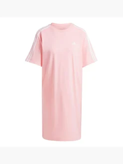 Damen Essentials 3-Streifen Single Jersey Boyfriend T-Shirt-Kleid