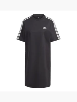 Damen adidas Essentials 3-Streifen Single Jersey Boyfriend T-Shirt-Kleid