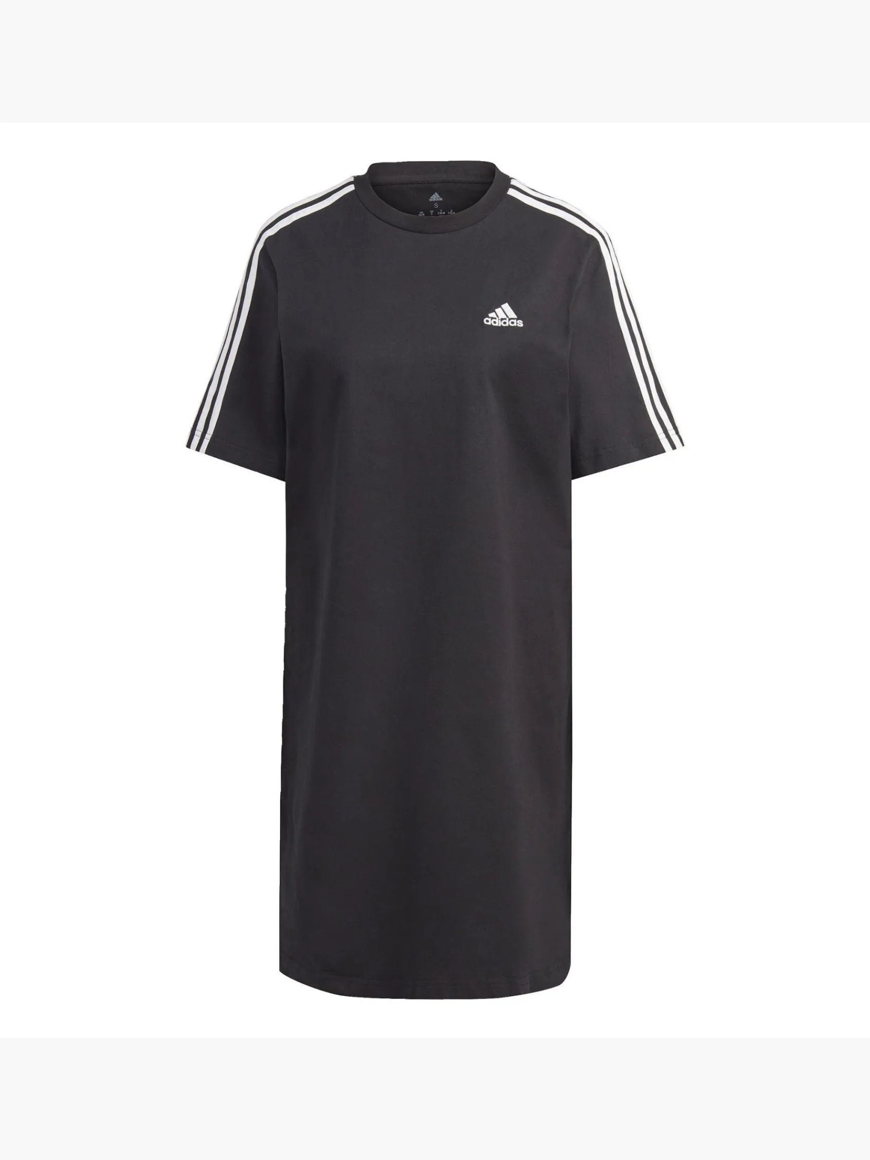 Damen adidas Essentials 3-Streifen Single Jersey Boyfriend T-Shirt-Kleid