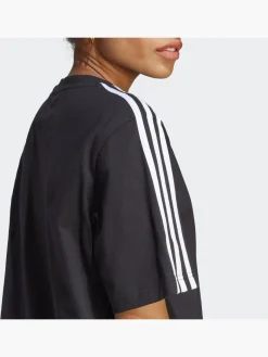 Damen adidas Essentials 3-Streifen Single Jersey Boyfriend T-Shirt-Kleid