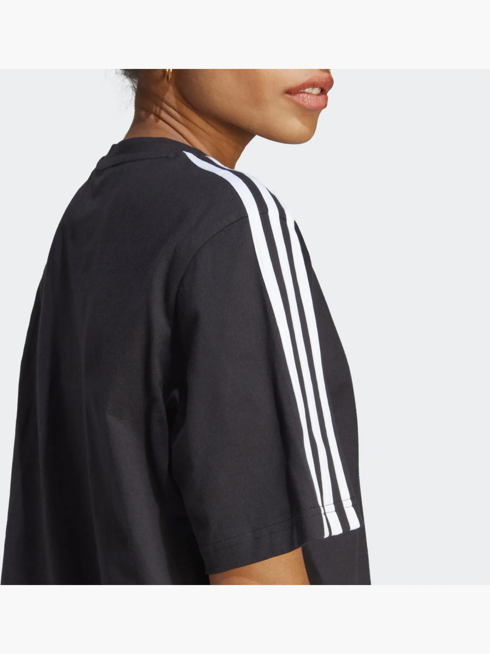Damen adidas Essentials 3-Streifen Single Jersey Boyfriend T-Shirt-Kleid