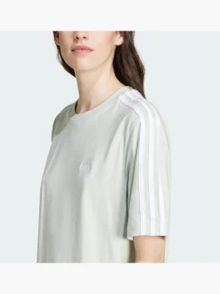 Damen adidas Essentials 3-Streifen Single Jersey Boyfriend T-Shirt-Kleid