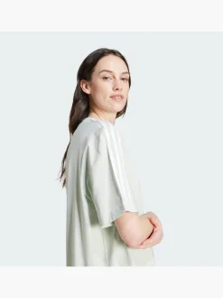 Damen adidas Essentials 3-Streifen Single Jersey Boyfriend T-Shirt-Kleid