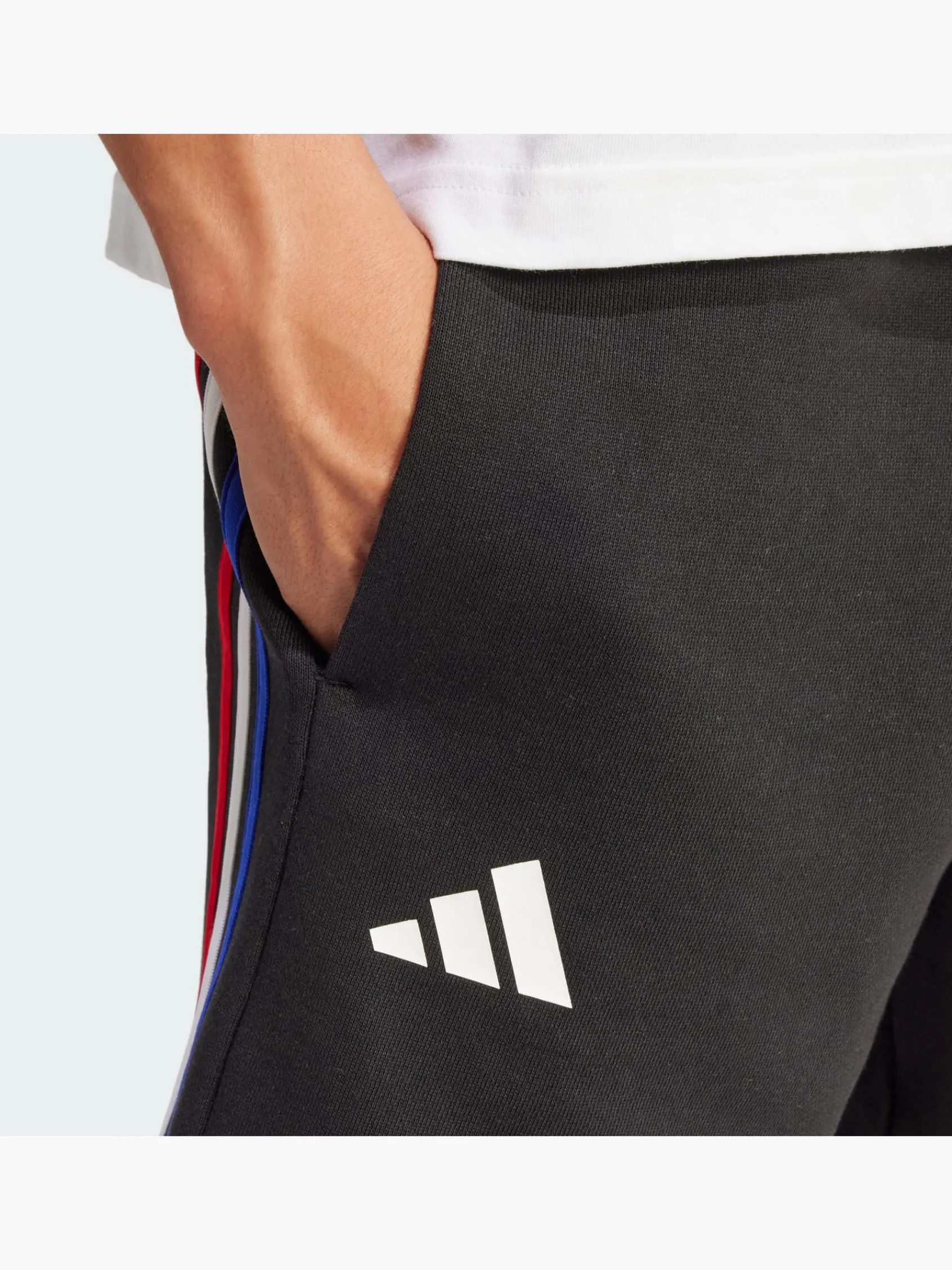 Herren adidas Frankreich Essentials 3-Streifen French Terry Shorts