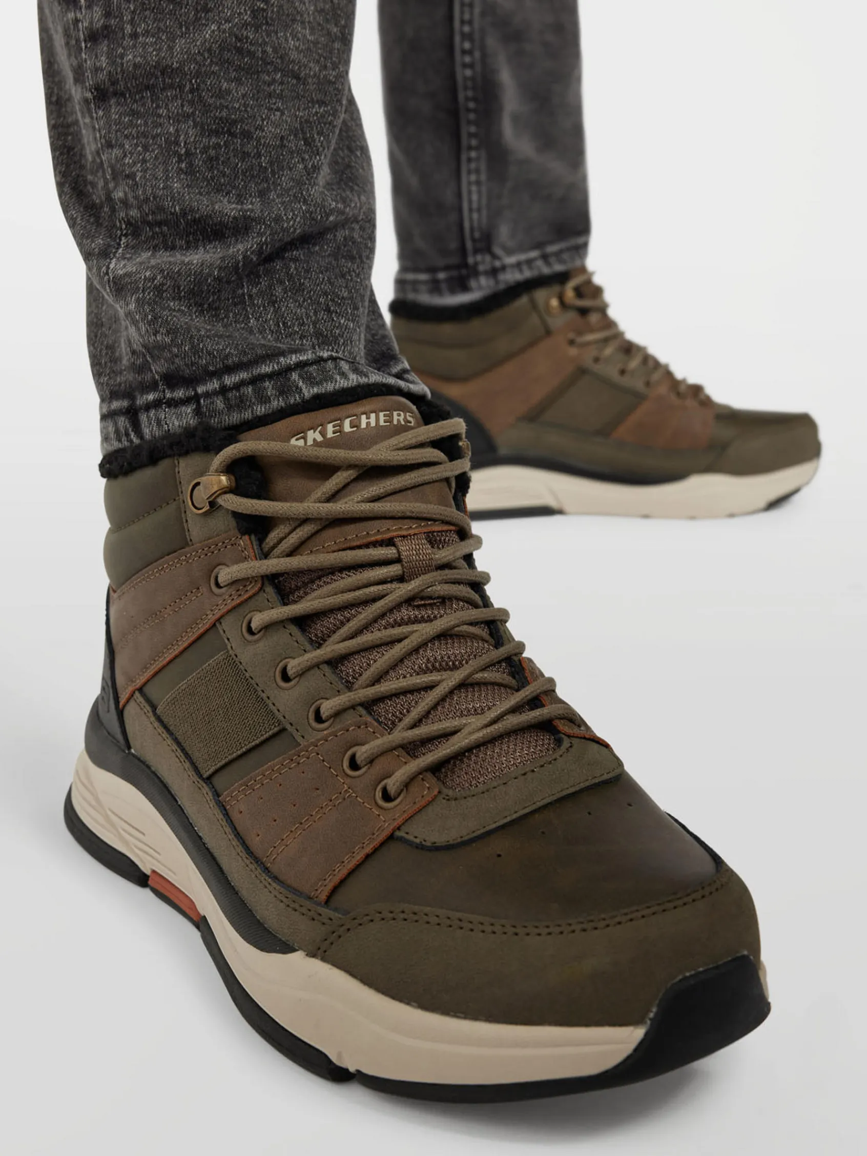 Herren Skechers Hoher Leder Sneaker BENAGO- VOREN