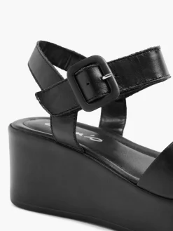 Damen 5th Avenue Leder Keilsandalette